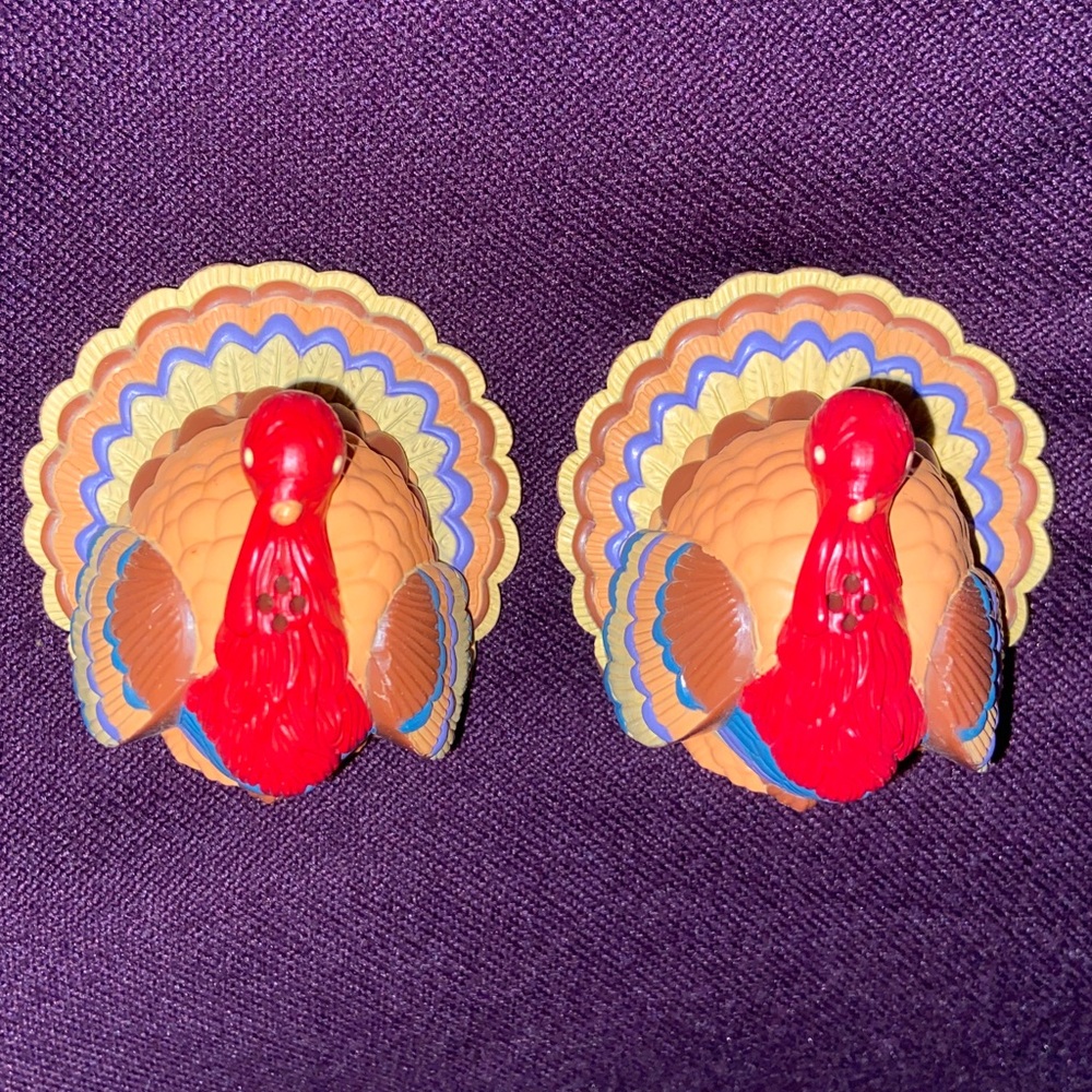 HALLMARK VTG TURKEY S&P SHAKERS MERRY MINIATURES THANKSGIVING NWOB